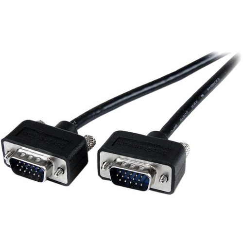 StarTech.com Thin Coax High Res VGA Monitor Cable with LP Connectors - SVGA - Low Profile Connectors - HD15 (M) - HD15(M) - Connect your VGA monitor with the highest quality connection available - 15ft vga cable - 15ft vga video cable - 15ft vga monitor c