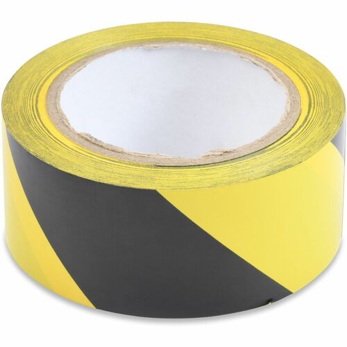 Tatco Hazard/Aisle Marking Tape - 36 yd Length x 2" Width - Adhesive Backing - For Marking - 1 / Roll - Yellow, Black