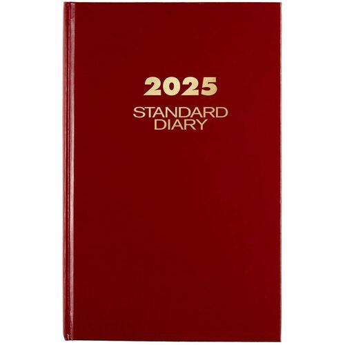 At-A-Glance Standard Diary Diary - Large Size - Business - Julian Dates - Daily - 1 Year - January 2024 - December 2024 - 1 Day Single Page Layout - 7 3/4" x 12 1/8" Sheet Size - Case Bound - Vinyl, Faux Leather - Red CoverAddress Directory, Phone Directo