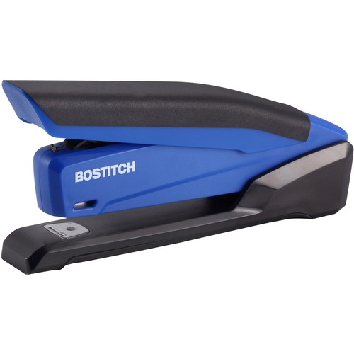 Bostitch InPower Spring-Powered Antimicrobial Desktop Stapler - Staples Upto 20 Sheet - Holds Upto 210 Staple - Full Strip - 4.50" Throat Depth - Blue - Rubber - 1 Each