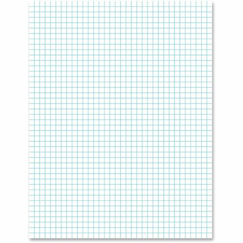 Ampad Graph Pad - 50 Sheets - Front Ruling Surface - 20 lb Basis Weight - Letter - 8 1/2" x 11" - White Paper - 1 / Pad