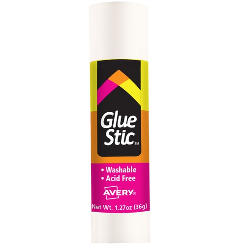 Avery® Permanent Glue Stic - 1.27 oz - 1 Each - White
