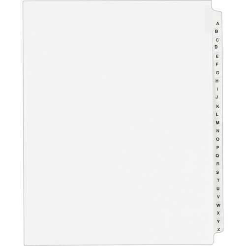 Avery® Standard Collated Legal Exhibit Divider Sets - Avery Style - 25 x Divider(s) - Printed Tab(s) - Character - A-Z - 26 Tab(s)/Set - 8.5" Divider Width x 11" Divider Length - Letter - White Paper Divider - White Tab(s) - Recycled - Reinforced Tab,