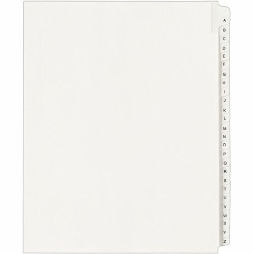 Avery® Collated Legal Exhibit Dividers - Allstate Style - 26 x Divider(s) - Printed Tab(s) - Character - A-Z - 26 Tab(s)/Set - 8.5" Divider Width x 11" Divider Length - Letter - White Paper Divider - White Tab(s) - Recycled - Reinforced Tab, Rip Proof