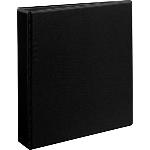 Avery® Heavy-duty Nonstick View Binder - 1 1/2" Binder Capacity - Letter - 8 1/2" x 11" Sheet Size - 375 Sheet Capacity - 3 x Slant D-Ring Fastener(s) - 4 Internal Pocket(s) - Poly - Black - Recycled - Gap-free Ring, Non-stick, Exposed Rivet, Heavy Du