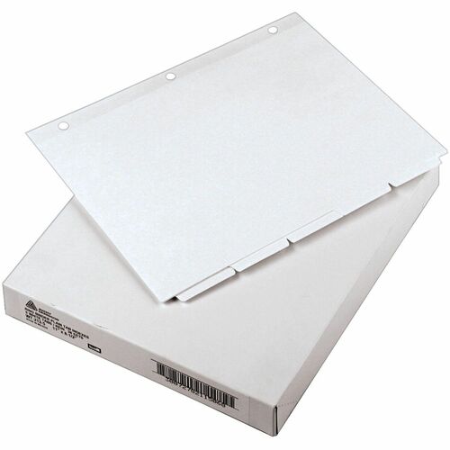 Avery® Plain Tab Write-On Dividers - 5 x Divider(s) - 5 Tab(s)/Set - 8.5" Divider Width x 11" Divider Length - Letter - 3 Hole Punched - White Tab(s) - Recycled - Reinforced, Non-laminated - 36 / Box
