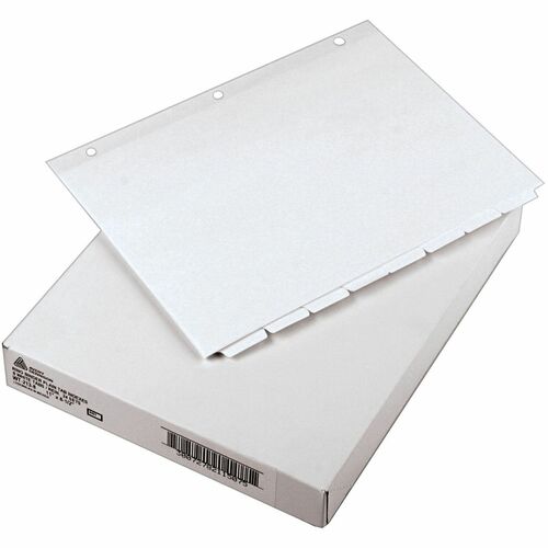 Avery® Plain Tab Write-On Dividers - 8 x Divider(s) - 8 Tab(s)/Set - 8.5" Divider Width x 11" Divider Length - Letter - 3 Hole Punched - White Tab(s) - Recycled - Reinforced, Non-laminated - 24 / Box