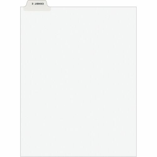 Avery® Individual Legal Exhibit Dividers - Avery Style - Unpunched - 25 x Divider(s) - 25 Printed Tab(s) - Character - EXHIBIT E - 1 Tab(s)/Set - 8.5" Divider Width x 11" Divider Length - Letter - White Paper Divider - White Tab(s) - Recycled - Reinfo