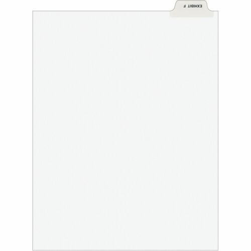 Avery® Individual Bottom Tab Legal Dividers - 25 x Divider(s) - Bottom Tab(s) - Exhibit F - 1 Tab(s)/Set - 8.5" Divider Width x 11" Divider Length - Letter - 8.50" Width x 11" Length - White Paper Divider - Recycled - 1