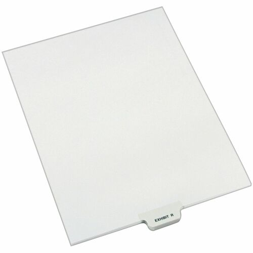 Avery® Individual Bottom Tab Legal Dividers - 25 x Divider(s) - Bottom Tab(s) - Exhibit R - 1 Tab(s)/Set - 8.5" Divider Width x 11" Divider Length - Letter - 8.50" Width x 11" Length - White Paper Divider - Recycled - 1