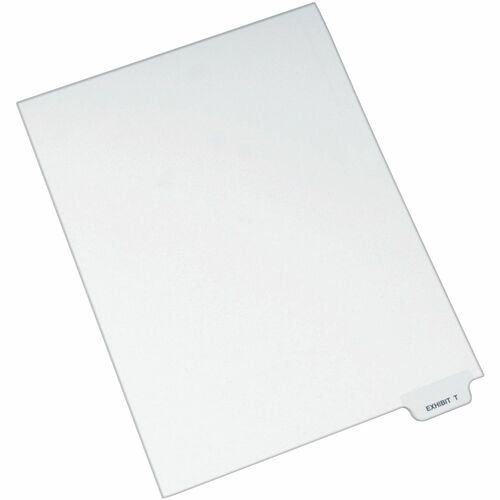 Avery® Individual Bottom Tab Legal Dividers - 25 x Divider(s) - Bottom Tab(s) - Exhibit T - 1 Tab(s)/Set - 8.5" Divider Width x 11" Divider Length - Letter - 8.50" Width x 11" Length - White Paper Divider - Recycled - 1