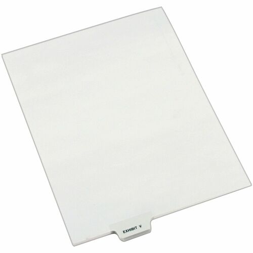 Avery® Individual Bottom Tab Legal Dividers - 25 x Divider(s) - Bottom Tab(s) - Exhibit V - 1 Tab(s)/Set - 8.5" Divider Width x 11" Divider Length - Letter - 8.50" Width x 11" Length - White Paper Divider - Recycled - 1