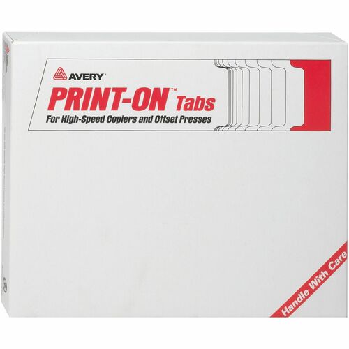 Avery® High-Speed Copier Print-On Tabs - 150 x Divider(s) - Print-on Tab(s) - 5 - 5 Tab(s)/Set - 8.5" Divider Width x 11" Divider Length - White Paper Divider - White Paper Tab(s) - Recycled - 30 / Box