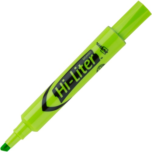 Avery® Desk-Style, Fluorescent Green, 1 Count (24020) - Chisel Marker Point Style - Refillable - Fluorescent Green Water Based Ink - Green Barrel - 1 Dozen