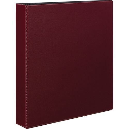 Avery® DuraHinge Slant D-ring Durable Binder - 1 1/2" Binder Capacity - Letter - 8 1/2" x 11" Sheet Size - 375 Sheet Capacity - 3 x Slant D-Ring Fastener(s) - 2 Internal Pocket(s) - Burgundy - Recycled - Gap-free Ring, Stacked Pocket, Exposed Rivet, D