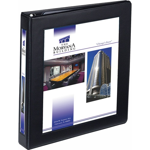 Avery® Heavy-Duty Framed View 3-Ring Binder - 1" Binder Capacity - Letter - 8 1/2" x 11" Sheet Size - 275 Sheet Capacity - 3 x Ring Fastener(s) - 2 Pocket(s) - Vinyl - Recycled - Pocket, Heavy Duty, One Touch Ring, Business Card Holder, Locking Ring, 