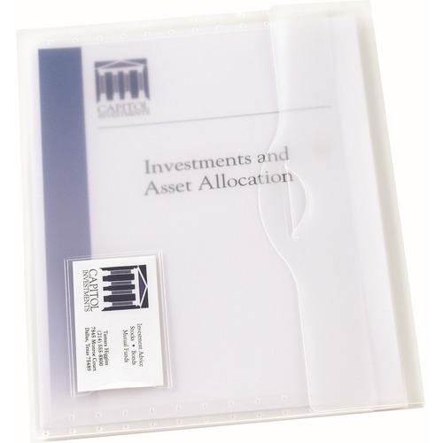 Avery® Letter File Wallet - 8 1/2" x 11" - 50 Sheet Capacity - 1 Front Pocket(s) - Poly - Clear - 12 / Box