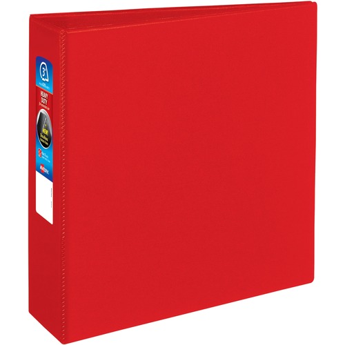 Avery® Heavy-Duty Red 3" Binder (79583) - Avery® Heavy-Duty 3 Ring Binder, 3" One Touch EZD® Rings, 3.5" Spine, 1 Red Binder (79583)