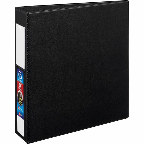 Avery® Heavy-Duty Binder with Locking One Touch EZD Rings - 2" Binder Capacity - Letter - 8 1/2" x 11" Sheet Size - 540 Sheet Capacity - Ring Fastener(s) - 4 Internal Pocket(s) - Polypropylene - Black - Recycled - Label Holder, Pocket, One Touch Ring, - Standard Ring Binders - AVE79992