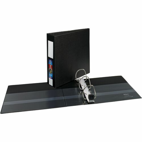 Avery® Heavy-Duty Black 3" Binder (79993) - Avery® Heavy-Duty 3 Ring Binder with Label Holder, 3" One Touch EZD® Rings, 3.5" Spine, 1 Black Binder (79993)