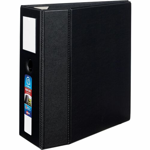 Avery® Heavy-Duty Black 5" Binder (79996) - Avery® Heavy-Duty 3 Ring Binder with Label Holder, 5" One Touch EZD® Rings, 2.3/4.8" Spine, 1 Black Binder (79996)
