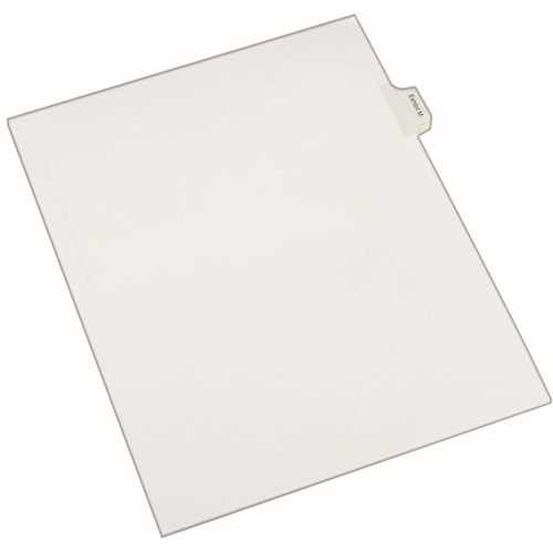 Avery® Index Divider - 25 x Divider(s) - Side Tab(s) - Exhibit M - 1 Tab(s)/Set - 8.5" Divider Width x 11" Divider Length - Legal - 8.50" Width x 11" Length - White Paper Divider - Recycled - 1