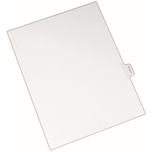 Avery® Index Divider - 25 x Divider(s) - Side Tab(s) - Exhibit Q - 1 Tab(s)/Set - 8.5" Divider Width x 11" Divider Length - Legal - 8.50" Width x 11" Length - White Paper Divider - 20% Recycled - 1