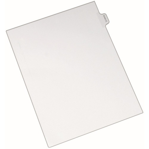 Avery® Index Divider - 25 x Divider(s) - Side Tab(s) - Exhibit 22 - 1 Tab(s)/Set - 8.5" Divider Width x 11" Divider Length - Legal - 8.50" Width x 11" Length - White Paper Divider - Recycled - 1