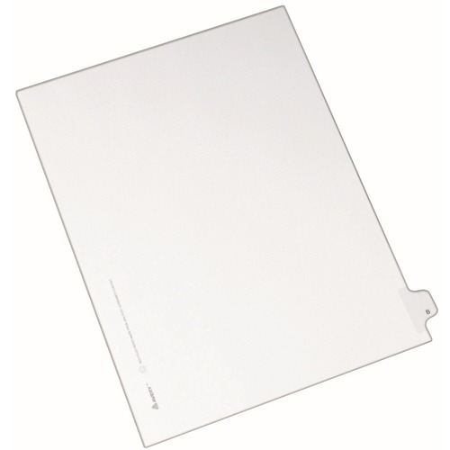 Avery® Side Tab Individual Legal Dividers - 25 x Divider(s) - Side Tab(s) - B - 1 Tab(s)/Set - 8.5" Divider Width x 11" Divider Length - Letter - 8.50" Width x 11" Length - Paper Divider - White Tab(s) - Recycled - 1