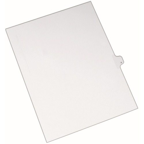 Avery® Individual Legal Dividers Allstate(R) Style, Letter Size, Side Tab P (82178) - 25 x Divider(s) - Side Tab(s) - P - 1 Tab(s)/Set - 8.5" Divider Width x 11" Divider Length - Letter - White Paper Divider - Clear Tab(s) - 20% Recycled