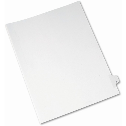 Avery® Individual Legal Dividers Allstate(R) Style, Letter Size, Side Tab X (82186) - 25 x Divider(s) - Side Tab(s) - X - 1 Tab(s)/Set - 8.5" Divider Width x 11" Divider Length - Letter - 8.50" Width x 11" Length - Paper Divider - White Tab(s) - 20% R