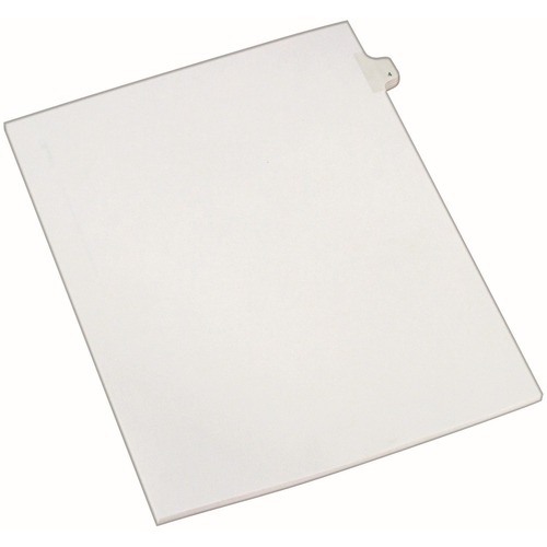 Avery® Alllstate Style Individual Legal Dividers - 25 x Divider(s) - Side Tab(s) - 4 - 1 Tab(s)/Set - 8.5" Divider Width x 11" Divider Length - Letter - 8.50" Width x 11" Length - White Paper Divider - Recycled - 1