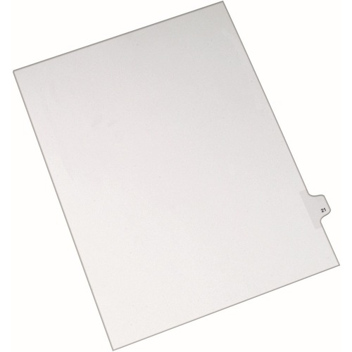 Avery® Alllstate Style Individual Legal Dividers - 25 x Divider(s) - Side Tab(s) - 21 - 1 Tab(s)/Set - 8.5" Divider Width x 11" Divider Length - Letter - 8.50" Width x 11" Length - Paper Divider - White Tab(s) - Recycled - 1