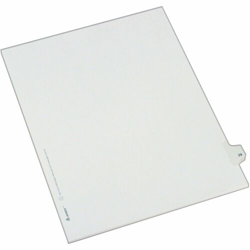 Avery® Alllstate Style Individual Legal Dividers - 25 x Divider(s) - Side Tab(s) - 29 - 1 Tab(s)/Set - 8.5" Divider Width x 11" Divider Length - Letter - 8.50" Width x 11" Length - White Paper Divider - 20% Recycled - 25 / Pack