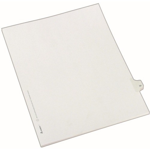 Avery® Alllstate Style Individual Legal Dividers - 25 x Divider(s) - Side Tab(s) - 31 - 1 Tab(s)/Set - 8.5" Divider Width x 11" Divider Length - Letter - 8.50" Width x 11" Length - Paper Divider - White Tab(s) - Recycled - 1