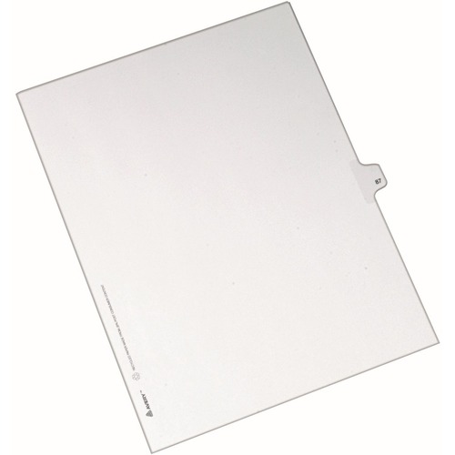 Avery® Alllstate Style Individual Legal Dividers - 25 x Divider(s) - Side Tab(s) - 87 - 1 Tab(s)/Set - 8.5" Divider Width x 11" Divider Length - Letter - 8.50" Width x 11" Length - White Paper Divider - 20% Recycled - 1