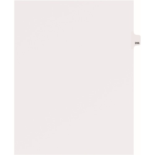 Avery® Side Tab Individual Legal Dividers - 25 x Divider(s) - Side Tab(s) - 206 - 1 Tab(s)/Set - 8.5" Divider Width x 11" Divider Length - Letter - 8.50" Width x 11" Length - White Paper Divider - 20% Recycled - 1