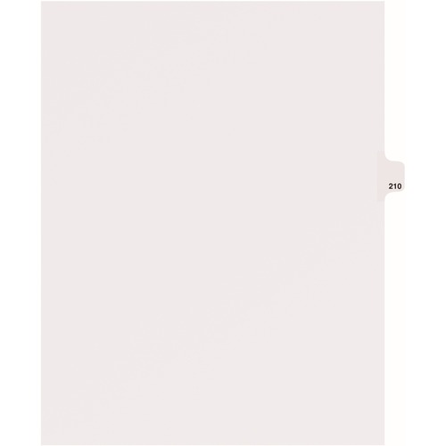 Avery® Side Tab Individual Legal Dividers - 25 x Divider(s) - Side Tab(s) - 210 - 1 Tab(s)/Set - 8.5" Divider Width x 11" Divider Length - Letter - 8.50" Width x 11" Length - White Paper Divider - 20% Recycled - 1