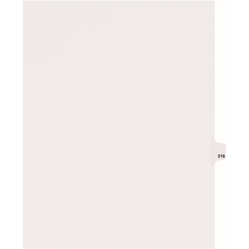 Avery® Side Tab Individual Legal Dividers - 25 x Divider(s) - Side Tab(s) - 216 - 1 Tab(s)/Set - 8.5" Divider Width x 11" Divider Length - Letter - 8.50" Width x 11" Length - White Paper Divider - Recycled - 1