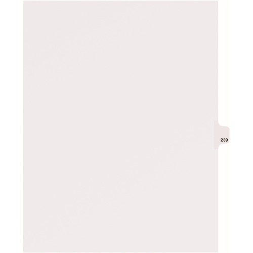 Avery® Side Tab Individual Legal Dividers - 25 x Divider(s) - Side Tab(s) - 239 - 1 Tab(s)/Set - 8.5" Divider Width x 11" Divider Length - Letter - 8.50" Width x 11" Length - White Paper Divider - 20% Recycled - 1