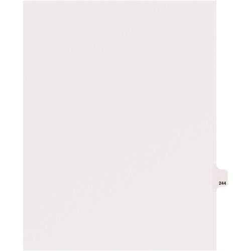Avery® Side Tab Individual Legal Dividers - 25 x Divider(s) - Side Tab(s) - 244 - 1 Tab(s)/Set - 8.5" Divider Width x 11" Divider Length - Letter - 8.50" Width x 11" Length - White Paper Divider - 20% Recycled - 1