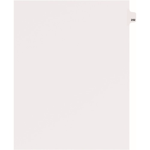 Avery® Side Tab Individual Legal Dividers - 25 x Divider(s) - Side Tab(s) - 252 - 1 Tab(s)/Set - 8.5" Divider Width x 11" Divider Length - Letter - 8.50" Width x 11" Length - White Paper Divider - 20% Recycled - 1