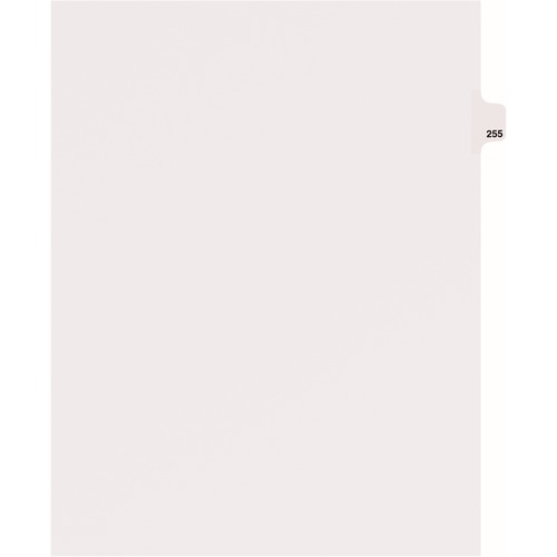 Avery® Side Tab Individual Legal Dividers - 25 x Divider(s) - Side Tab(s) - 255 - 1 Tab(s)/Set - 8.5" Divider Width x 11" Divider Length - Letter - 8.50" Width x 11" Length - White Paper Divider - Recycled - 1