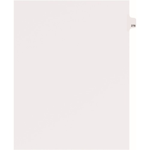 Avery® Side Tab Individual Legal Dividers - 25 x Divider(s) - Side Tab(s) - 278 - 1 Tab(s)/Set - 8.5" Divider Width x 11" Divider Length - Letter - 8.50" Width x 11" Length - White Paper Divider - 20% Recycled - 1