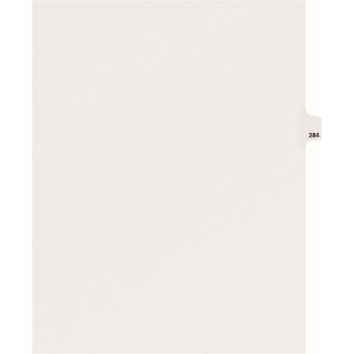 Avery® Side Tab Individual Legal Dividers - 25 x Divider(s) - Side Tab(s) - 284 - 1 Tab(s)/Set - 8.5" Divider Width x 11" Divider Length - Letter - 8.50" Width x 11" Length - White Paper Divider - 20% Recycled - 1