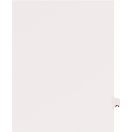 Avery® Side Tab Individual Legal Dividers - 25 x Divider(s) - Side Tab(s) - 296 - 1 Tab(s)/Set - 8.5" Divider Width x 11" Divider Length - Letter - 8.50" Width x 11" Length - White Paper Divider - 20% Recycled - 1