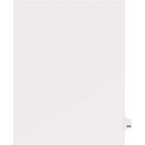 Avery® Side Tab Individual Legal Dividers - 25 x Divider(s) - Side Tab(s) - 298 - 1 Tab(s)/Set - 8.5" Divider Width x 11" Divider Length - Letter - 8.50" Width x 11" Length - White Paper Divider - 20% Recycled - 1