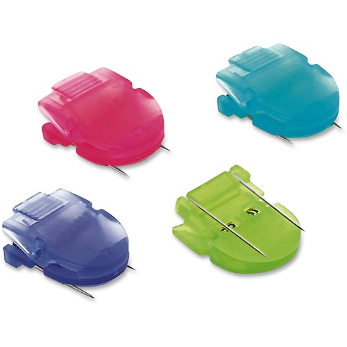 Advantus Brightly Colored Panel Wall Clips - Standard - 40 Sheet Capacity - 20 / Box - Assorted - Plastic