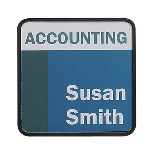Advantus Do-It-Yourself Cubicle Wall Signs - 4.5" Width x 4.5" Height x 1" Depth - Wall Mountable, Cubicle-mountable - Mounting Hardware - Black - 1 Each