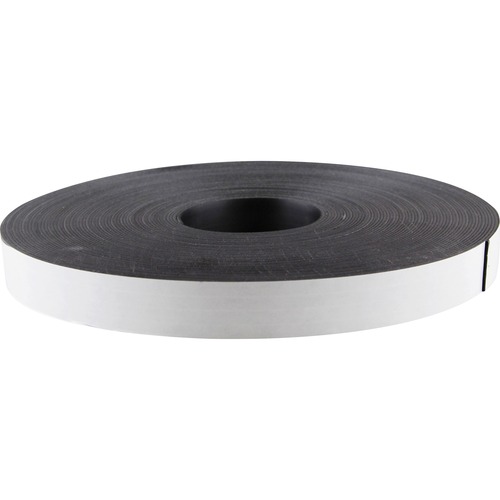 Zeus Magnetic Tape - 33.33 yd Length x 1" Width - Magnet - Adhesive Backing - For Sign, Photo - 1 / Roll - Black